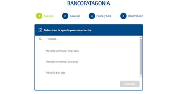 como sacar turno online banco patagonia